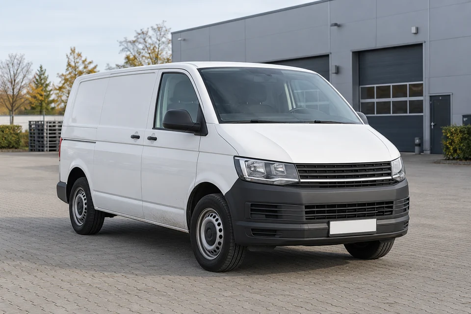 Transporter auf einem Betriebshof vor einer möglichen Übergabe